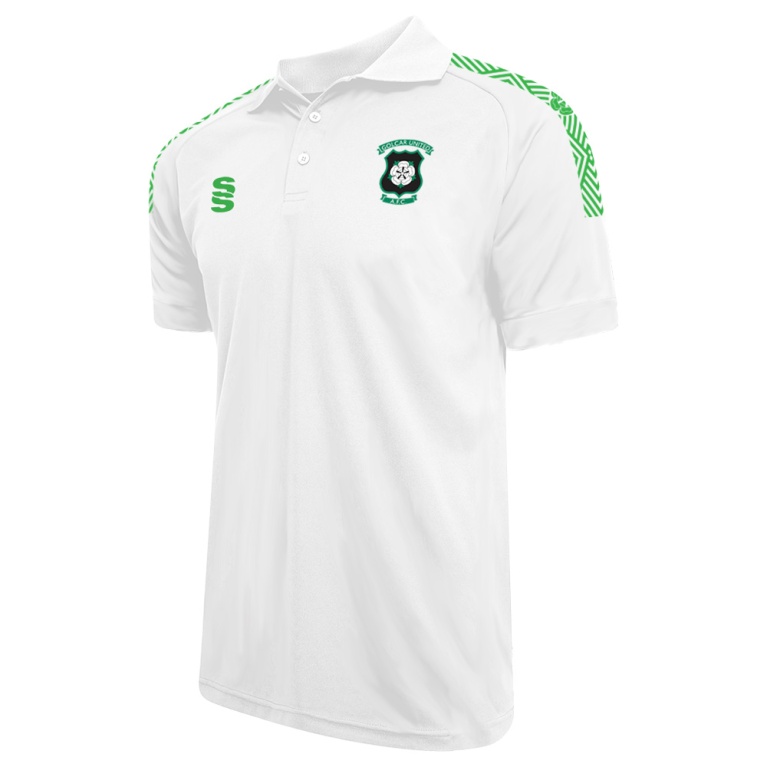 Golcar FC - Dual Solid Colour Polo - White - Men's Fit